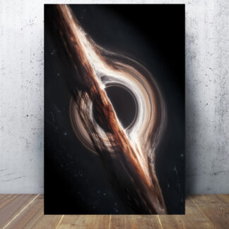 Rahmenloses Bild eine Schwarzen Loches, lebendig kosmisches Design