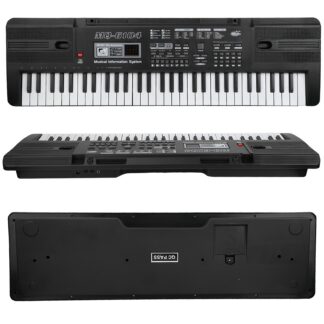 Synthesizer-Keyboard, 61 Tasten, LCD-Display & USB-Betrieb PC, USB Stromversorgung, Akkus