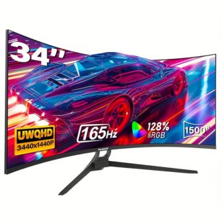 Gawfolk Curved-Gaming-Monitor, 34Zoll, UWQHD 3440x1440P, 1500R Ultra-Wide